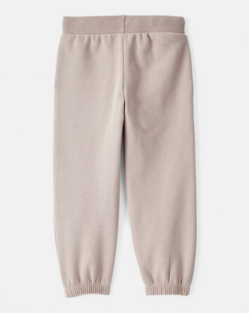 Toddler Girl Cotton Joggers - Brown, 