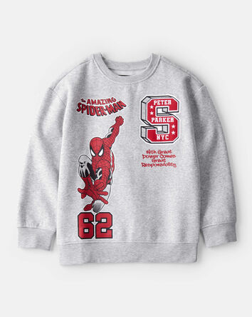 Boys ©Marvel Spider-Man Pullover Sweatshirt - Grey, 