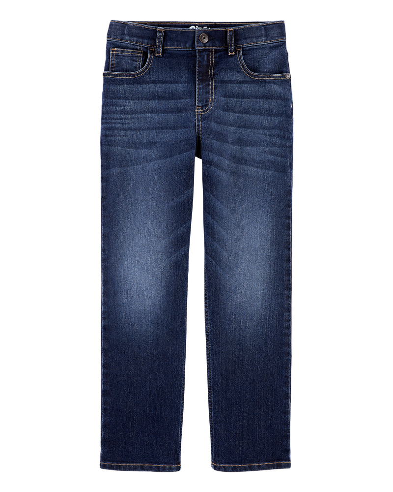 Kid Dark Wash Husky-Fit Classic Jeans, image 1 of 5 slides