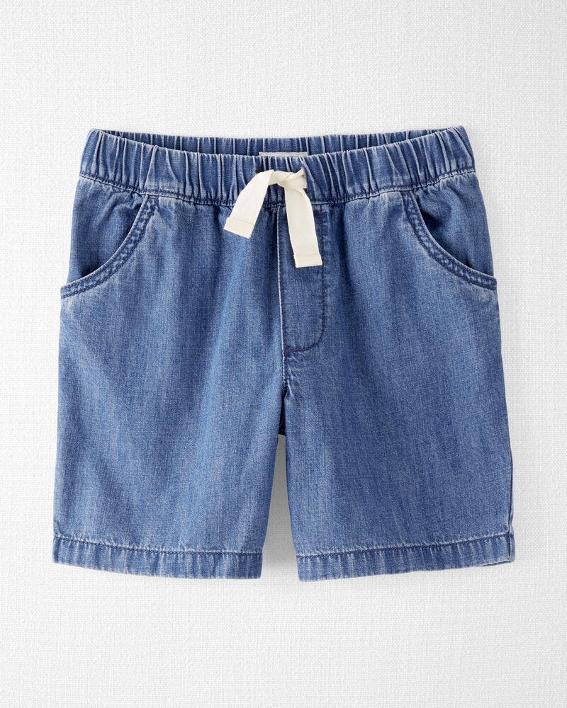 Kid Organic Cotton Chambray Shorts, image 1 of 5 slides