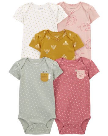 Baby 5-Pack Short-Sleeve Bodysuits, 