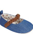 Chambray - Baby Braided Strap Chambray Shoes