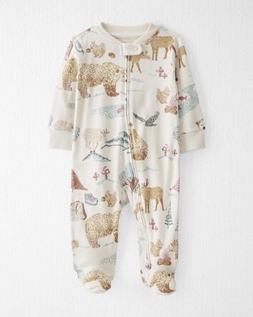 Baby Organic Cotton 2-Way Zip Sleep & Play Pajamas, 