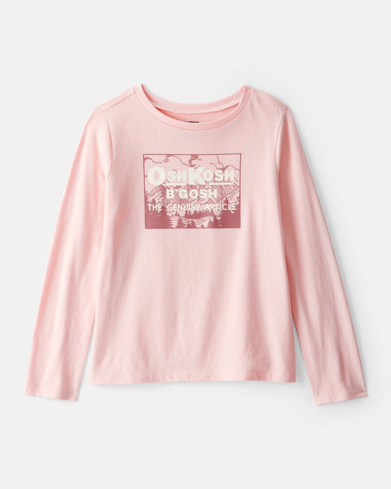 Girls Vintage OshKosh B'Gosh Long-Sleeve Graphic Tee - Pink, image 1 of 3 slides