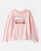 Girls Vintage OshKosh B'Gosh Long-Sleeve Graphic Tee - Pink, image 1 of 3 slides