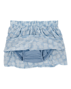 Baby 2-Piece Floral Skort Set - Blue, image 2 of 4 slides