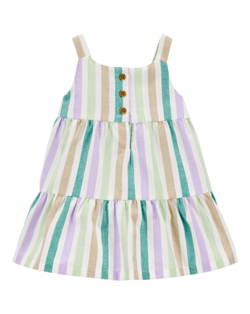 Tiered Striped Dress, 
