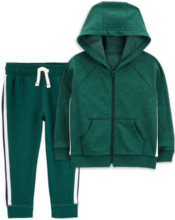 Baby 2-Piece Zip-Up Fleece Hoodie & Pants Set, 