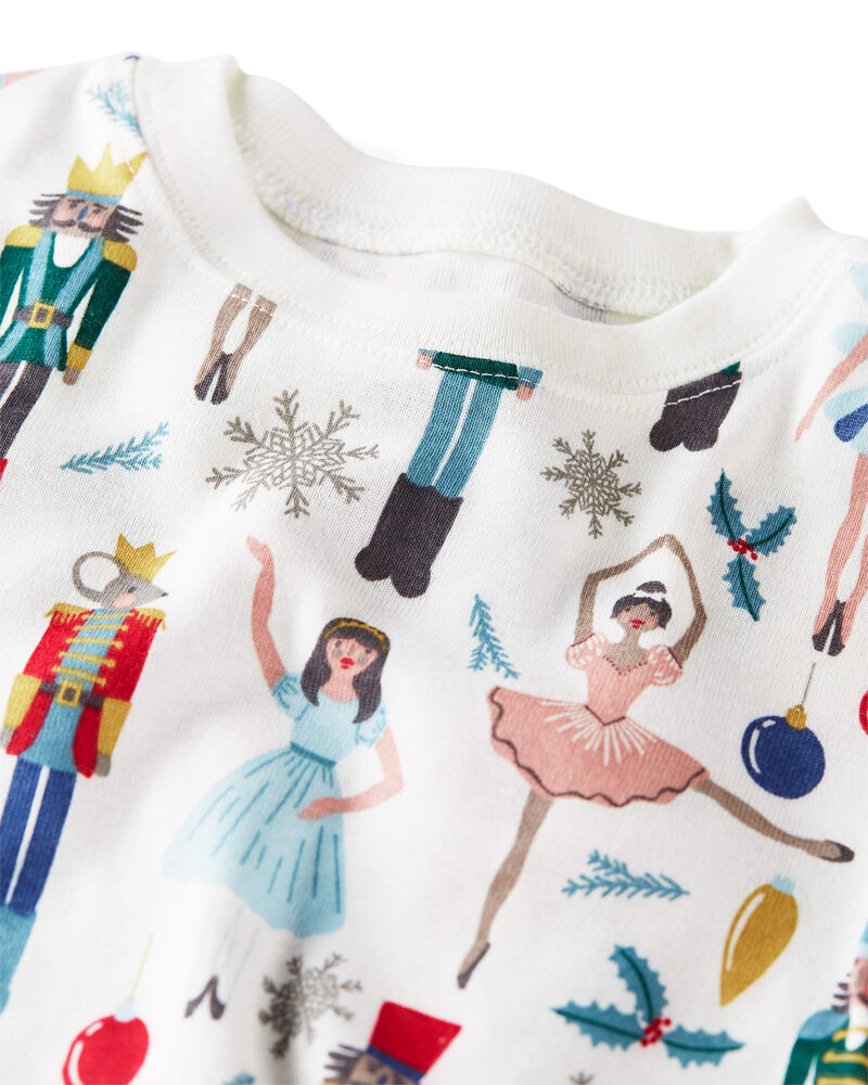 Toddler Organic Cotton Pajamas in Holiday Nutcracker, image 2 of 4 slides