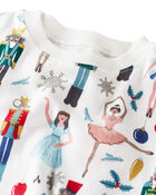 Toddler Organic Cotton Pajamas in Holiday Nutcracker, image 2 of 4 slides