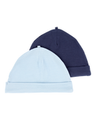 Baby Boy 2-Pack PurelySoft Caps - Blue, image 1 of 4 slides