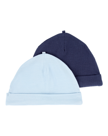 Baby Boy 2-Pack PurelySoft Caps - Blue, 