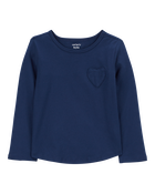 Toddler Heart Long-Sleeve Jersey Tee, image 1 of 3 slides