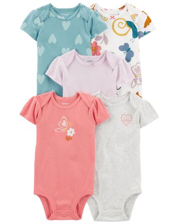 Baby 5-Pack Short-Sleeve Bodysuits, 