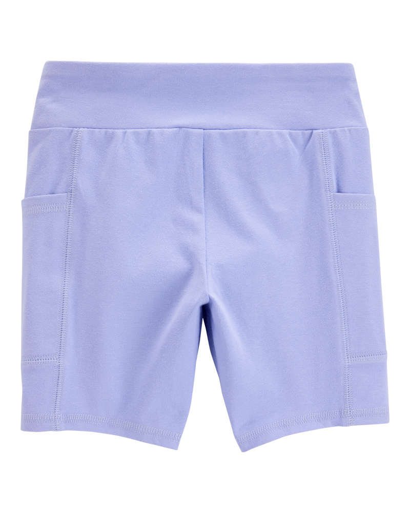 Kid High-Rise Bike Shorts - Purple, image 2 of 5 slides