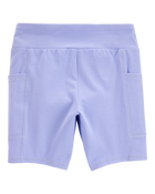 Kid High-Rise Bike Shorts - Purple, image 2 of 5 slides