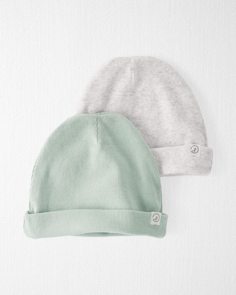 Baby 2-Pack Organic Cotton Rib Caps
, image 1 of 3 slides