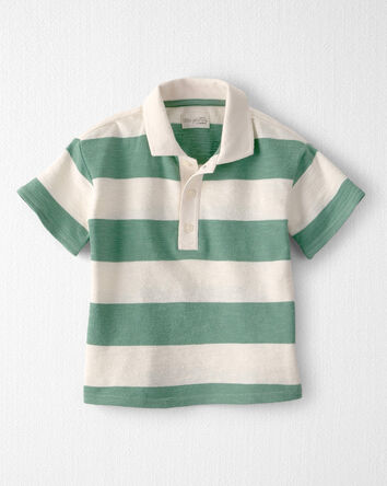 Toddler Boy Polo Shirt Made with Organic Cotton in Stripes, 