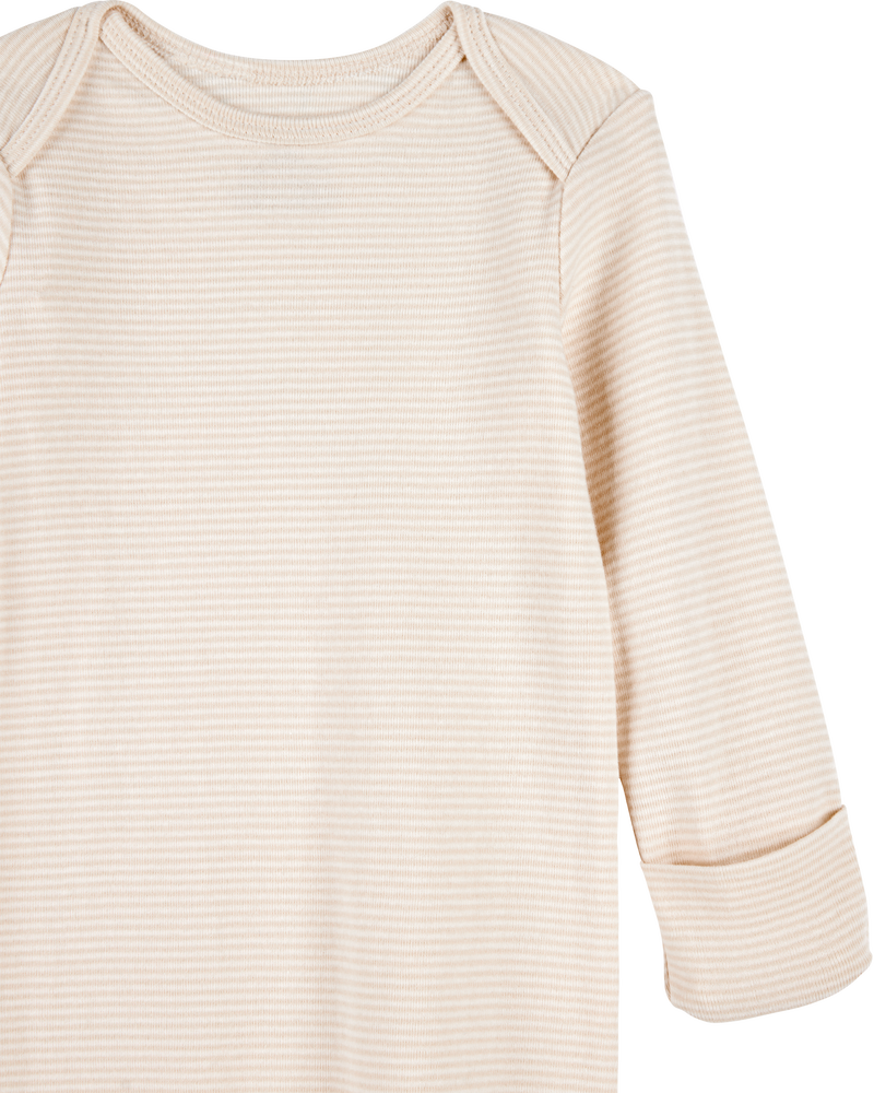 Baby 2-Pack Sleeper Gowns - Ivory/Tan, image 2 of 5 slides
