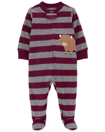 Baby Buffalo Fleece Zip-Up Footie Sleep & Play Pajamas, 