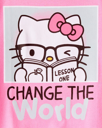 Kid Hello Kitty "Change The World" Short-Sleeve Graphic Tee - Pink, 