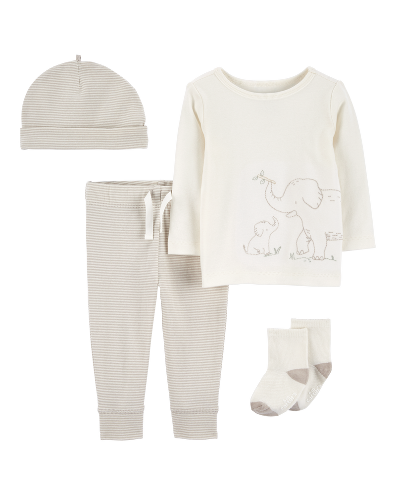 Baby 4-Piece Elephant Outfit Set, image 1 of 3 slides