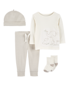 Baby 4-Piece Elephant Outfit Set, image 1 of 3 slides