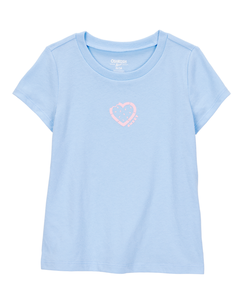 Toddler Heart Short-Sleeve Graphic Tee - Blue, image 1 of 4 slides