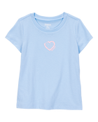 Toddler Heart Short-Sleeve Graphic Tee - Blue, image 1 of 4 slides