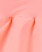 Kid 2-Piece Floral Active Twist Tank & Flowy Layered Flip Short Set - Coral, image 7 of 8 slides