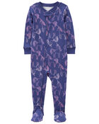 Toddler 1-Piece Unicorn 100% Snug Fit Cotton Footie Pajamas, image 1 of 4 slides