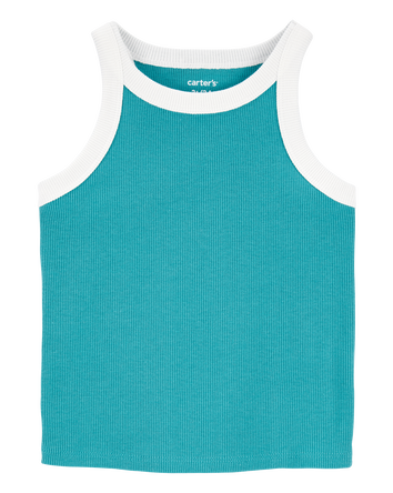Toddler Ribbed Double Dutch Tank - Turquoise, 