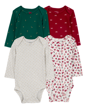 Baby 4-Pack Long-Sleeve Original Bodysuits, 