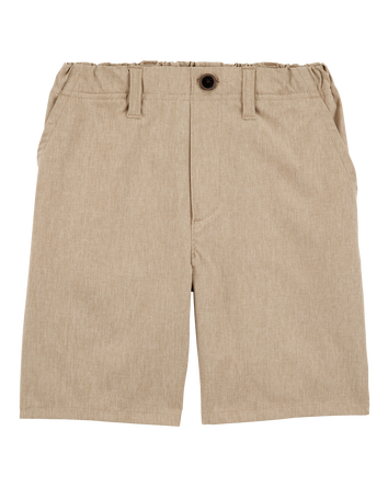 Boys Active Pull-On Uniform Shorts - Khaki, 