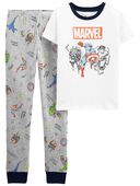 White - Kid 2-Piece ©MARVEL 100% Snug Fit Cotton Pajamas