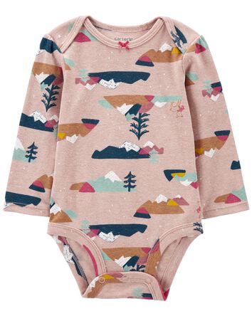 Baby Winter Woodland Long-Sleeve Bodysuit, 