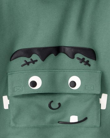 Toddler Halloween Frankenstein Pullover Hoodie - Green, 