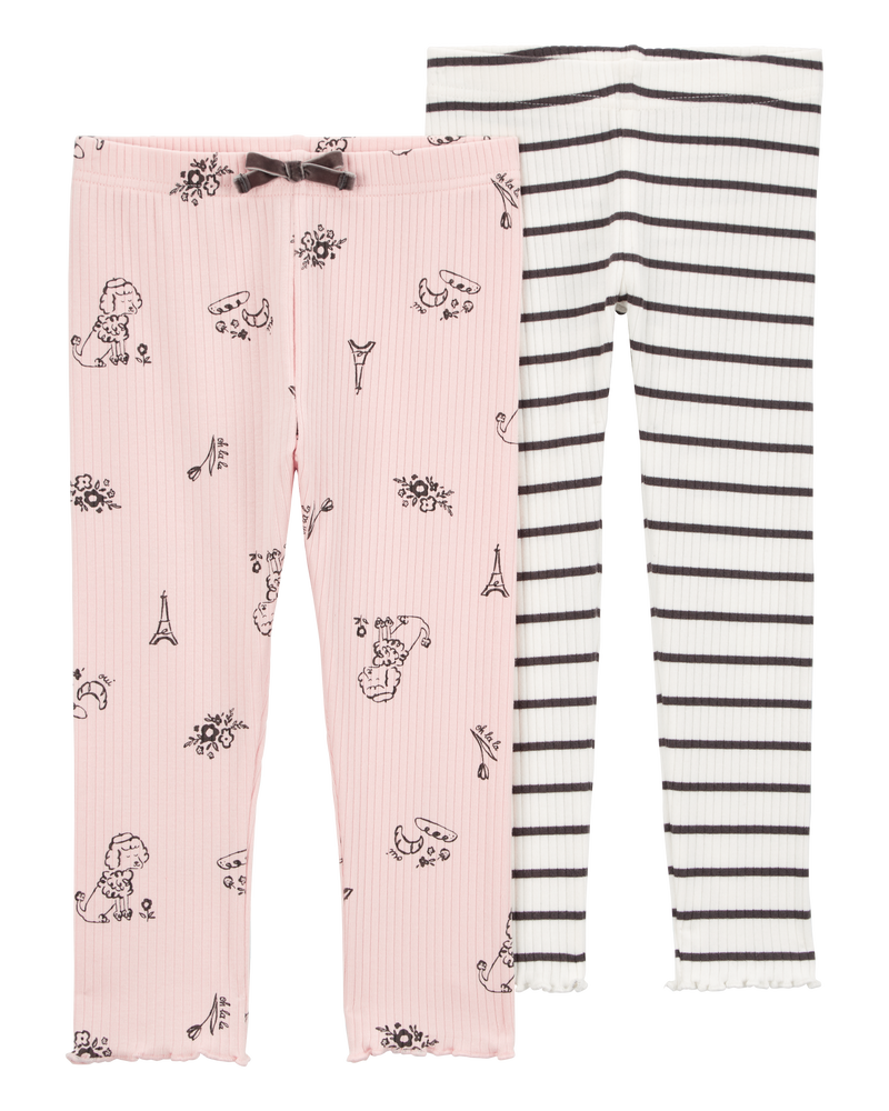 Toddler 2-Pack Printed Leggings Set, image 1 of 7 slides
