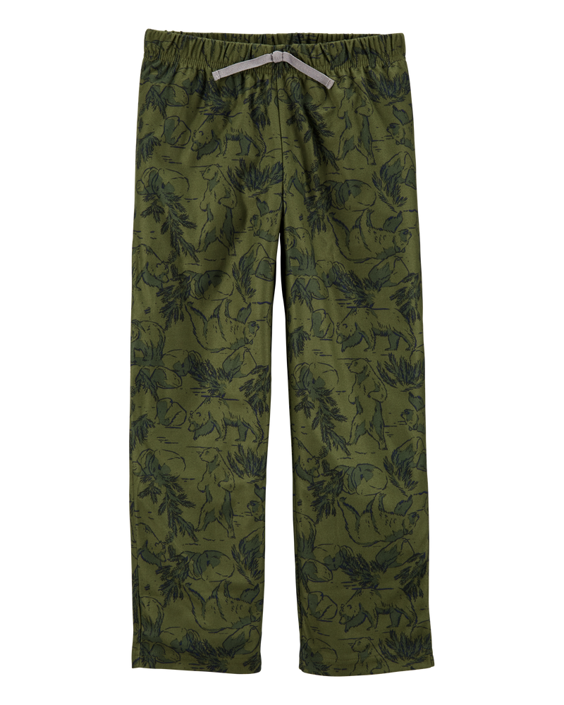 Kid Bear Pull-On Loose Fit Pajama Pants, image 1 of 3 slides