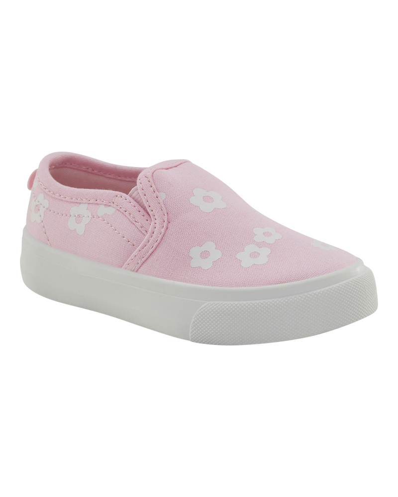 Toddler Slip-On Floral Sneakers - Pink, image 1 of 7 slides