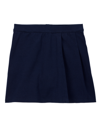Kid Ponte Knit Uniform Skirt - Navy, 