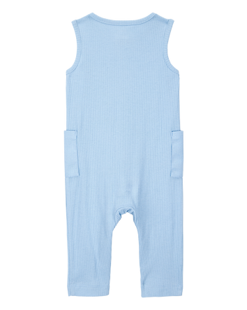Baby 2-Piece Jumpsuit & Sock Set - Blue, 