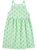 Green - Toddler Floral Tank Dress