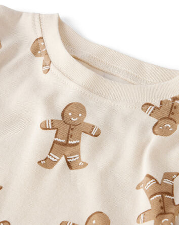 Toddler Organic Cotton Pajamas Set in Gingerbread Man Print
, 