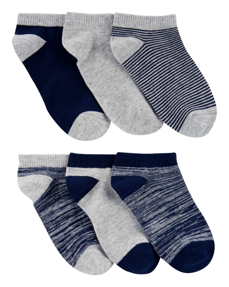 Kid 6-Pack No-Show Socks, image 1 of 2 slides