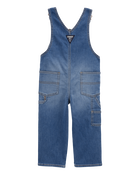 Toddler Stretch Denim Overalls - Medium Wash, image 2 of 5 slides