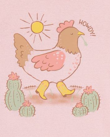 Baby 2-Piece Western Chicken 100% Snug Fit Cotton Pajamas - Pink, 