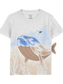 Heather Gray - Toddler Whale-Print Graphic Tee