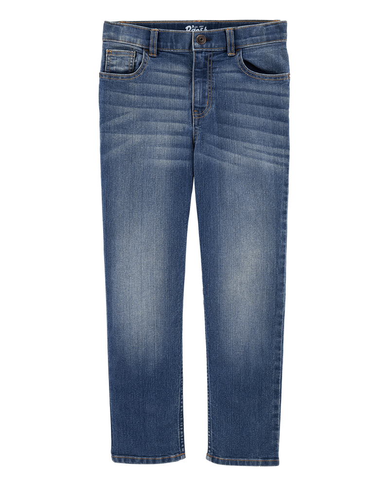 Kid Medium Blue Wash Straight-Leg Jeans, image 1 of 7 slides
