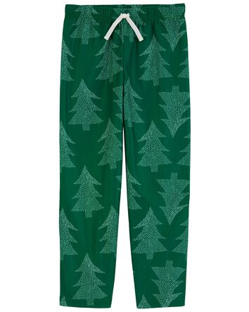 Kid Christmas Tree Fleece Pajama Pants, 